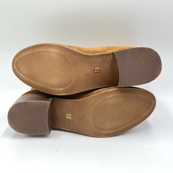 Steve Madden Womens Size 7.5 Cognac Brown Suede Leather Chelsea Ankle Boots - Picture 6 of 11